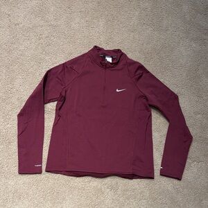 Nike Running Burgundy Half-Zip Pullover Mens Large